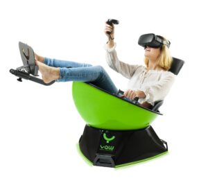 Bộ ghế chơi game thực tế ảo mô phỏng YAWVR Pro có chuyển động 360 độ đua xe lái máy bay