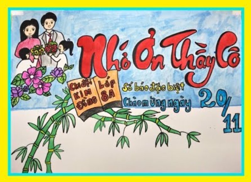 Vẽ tranh 2011  Vẽ tranh ngày nhà giáo Việt Nam  Vẽ tranh ngày 2011 tri  ân thầy cô  YouTube