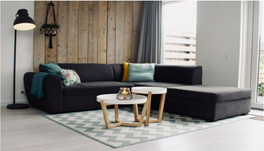 sofa phong cách scandinavia màu đen