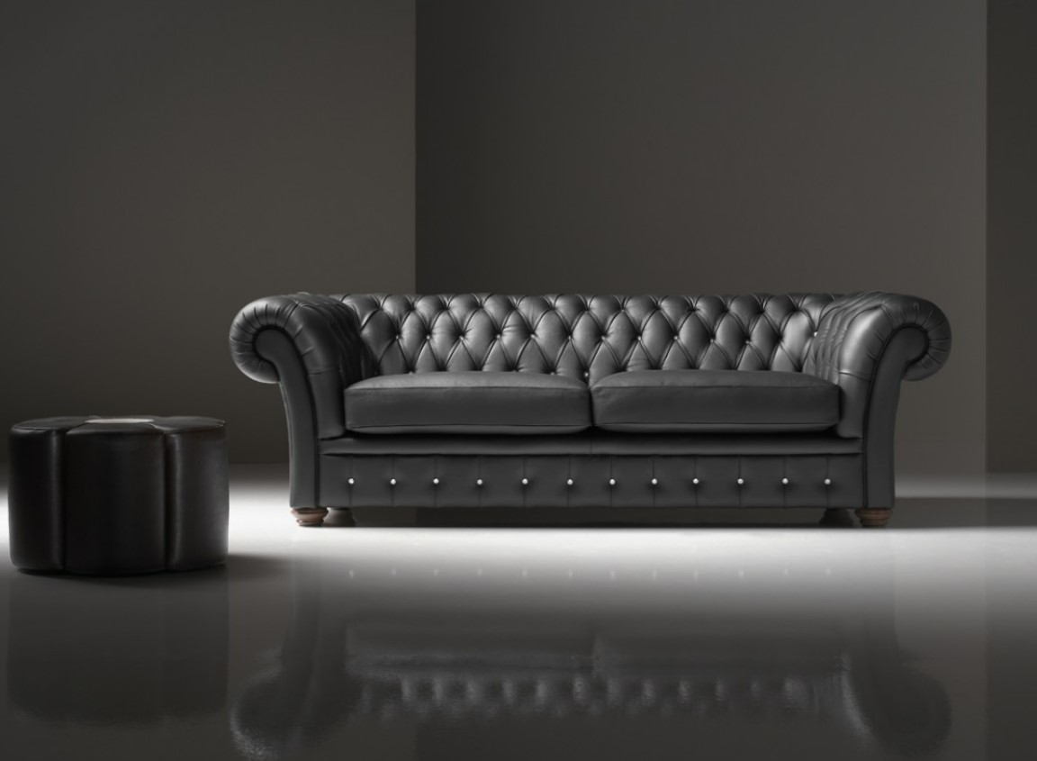 sofa đen tân cổ điển