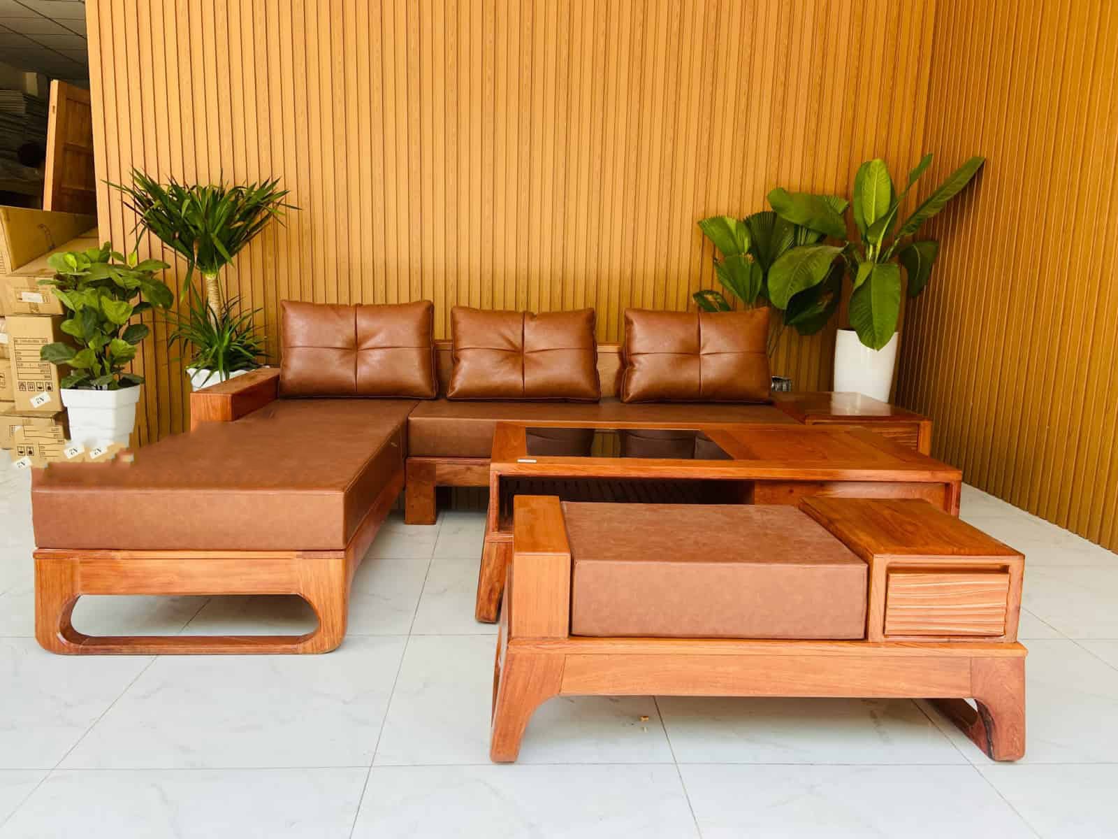 kích thước sofa gỗ hương đá 