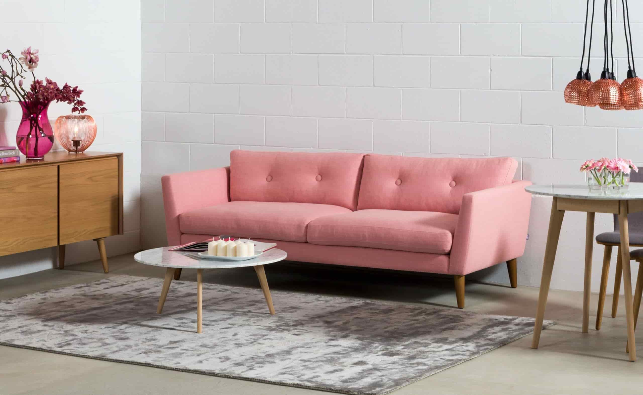 sofa màu hồng đôi