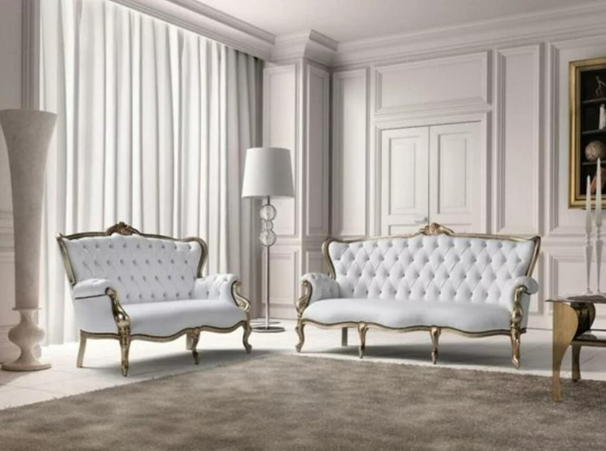 sofa trắng tân cổ điển