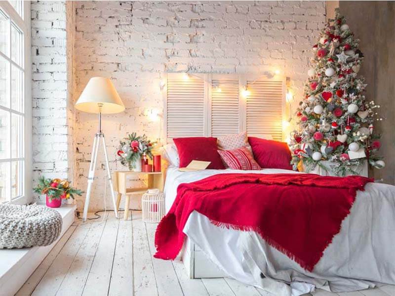 trang trí Noel phòng ngủ ấm áp